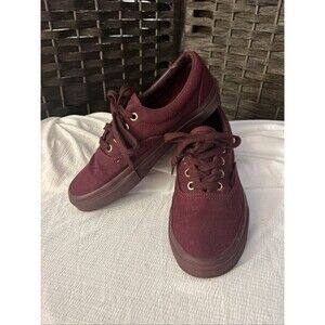 Vans Unisex LowTop LaceUp Maroon Skate Shoes Mens 4.5 / Womens 6